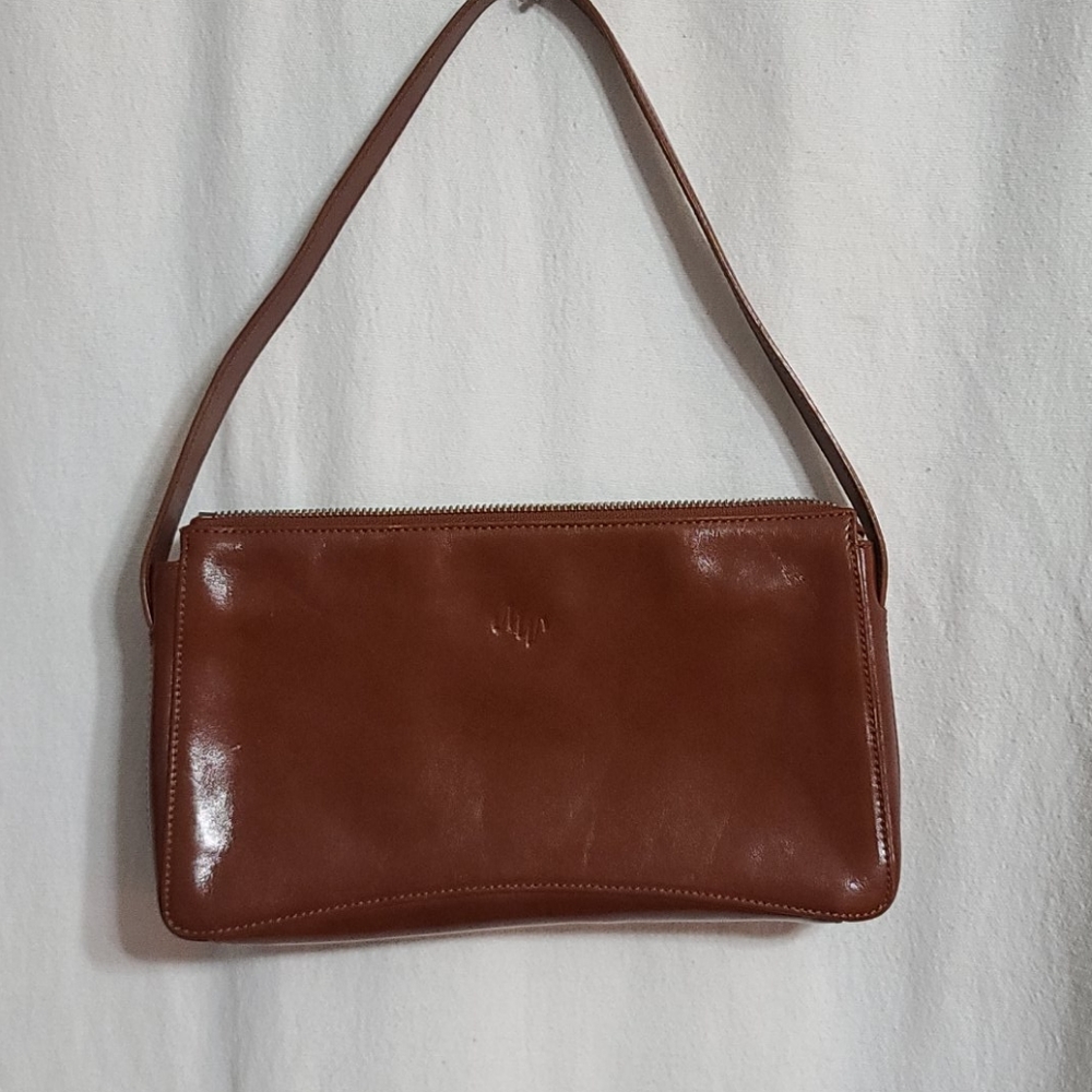Monsac Brown Leather Shoulder Bag